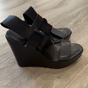 Black Wedge Sandals from spring